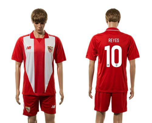 Sevilla #10 Reyes Home Soccer Club Jersey