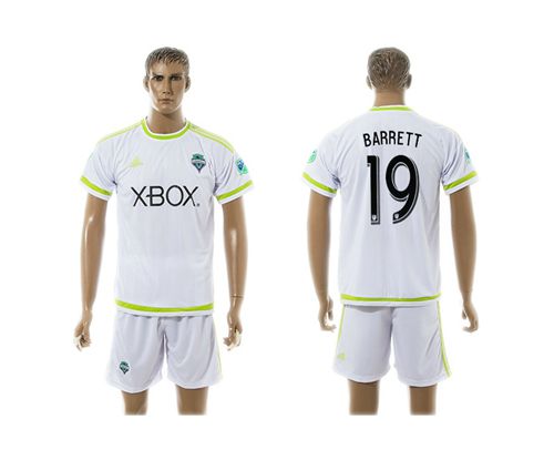 Seattle Sounders #19 Barrett White Soccer Club Jersey