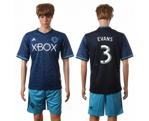 Seattle Sounders #3 Evans SEC Away Soccer Club Jersey