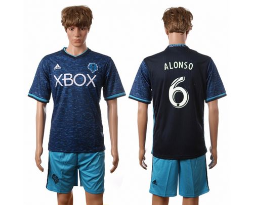 Seattle Sounders #6 Alonso SEC Away Soccer Club Jersey