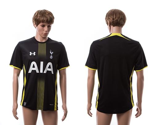 Spurs Blank Black Away Soccer Club Jersey