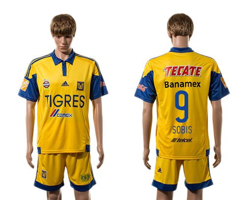 Tigres #9 Sobis Home Soccer Club Jersey