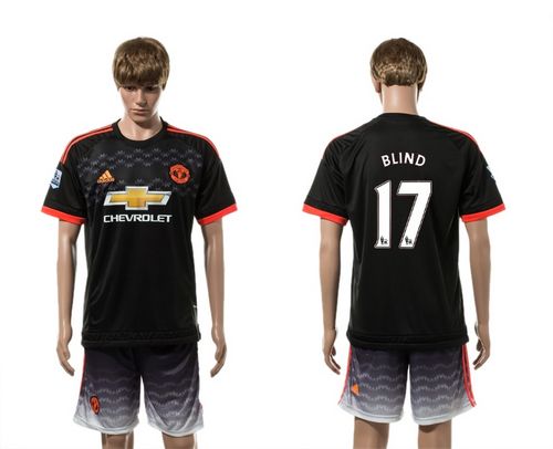 Manchester United #17 Blind Black Soccer Club Jersey