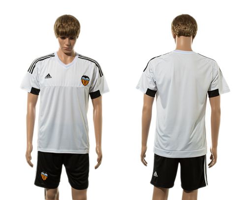 Valencia Blank White Home Soccer Club Jersey