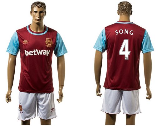 West Ham United #4 Song Home Soccer Club Jersey