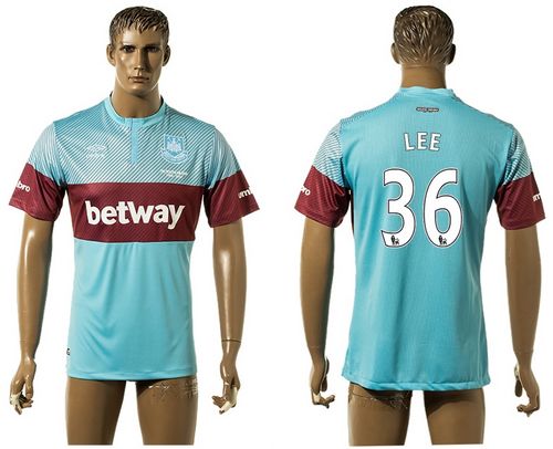 West Ham United #36 Lee Away Soccer Club Jersey