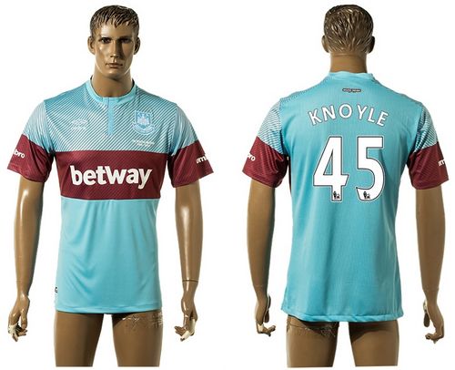 West Ham United #45 Knoyle Away Soccer Club Jersey