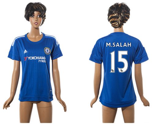 Women's Chelsea #15 M.Salah Home Soccer Club Jersey