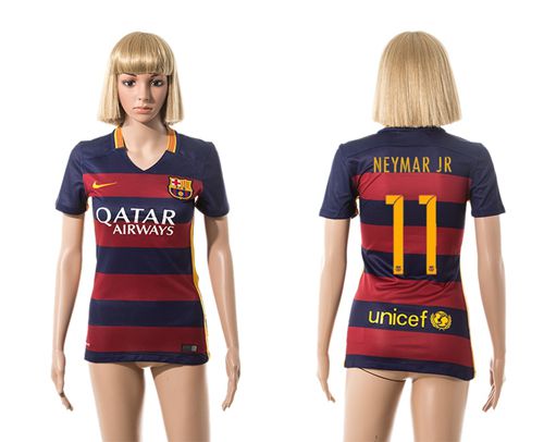 Women's Barcelona #11 Neymar Jr Home Soccer Club Jersey