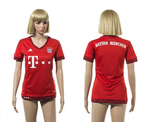 Women's Bayern Munchen Blank Home Soccer Club Jersey