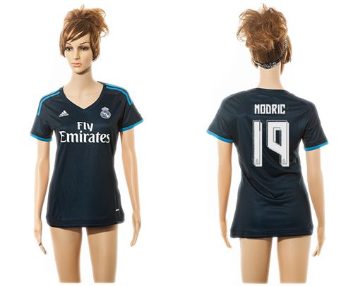 Women's Real Madrid #19 Modric Sec Away Soccer Club Jersey