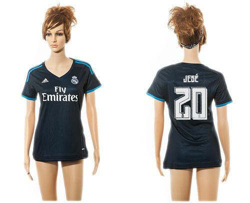 Women's Real Madrid #20 Jese Sec Away Soccer Club Jersey