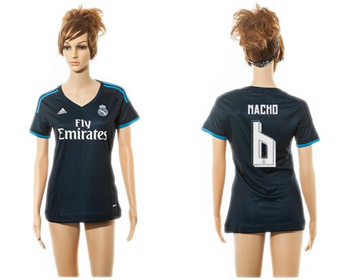 Women's Real Madrid #6 Nacho Sec Away Soccer Club Jersey