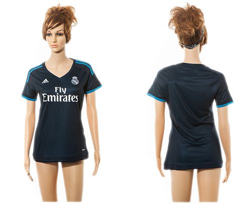 Women's Real Madrid Blank Sec Away Soccer Club Jersey