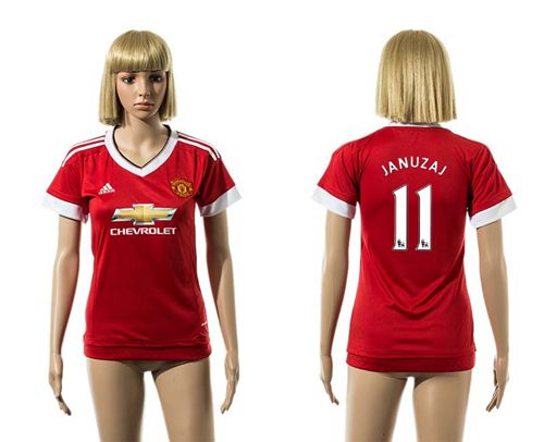 Women's Manchester United #11 Januzaj Red Home Soccer Club Jersey