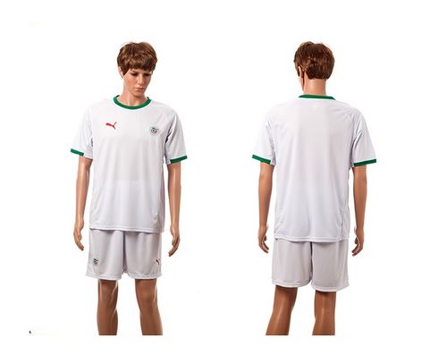 Algeria Blank White Home Soccer Country Jersey