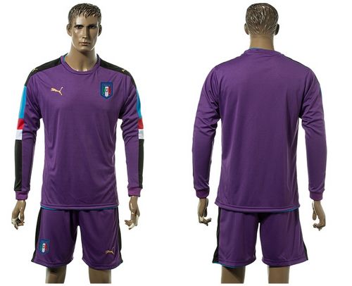 Australia Blank Purple Goalkeeper Long Sleeve Soccer Country Jersey