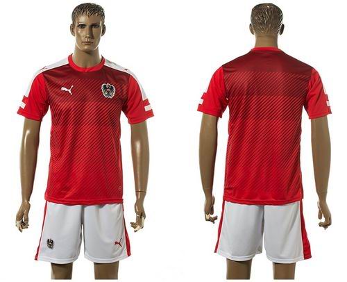 Austria Blank Red Home Soccer Country Jersey