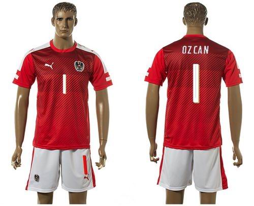 Austria #1 Ozcan Red Home Soccer Country Jersey