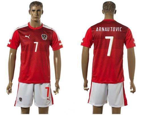 Austria #7 Arnautovic Red Home Soccer Country Jersey