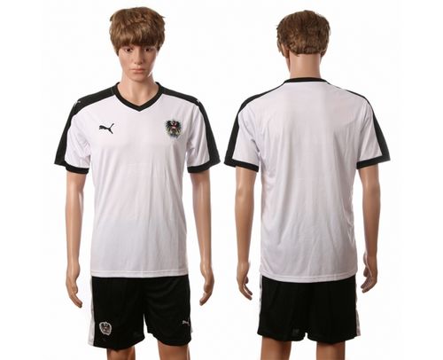 Austria Blank White Away Soccer Country Jersey