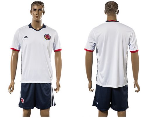 Colombia Blank Away Soccer Country Jersey