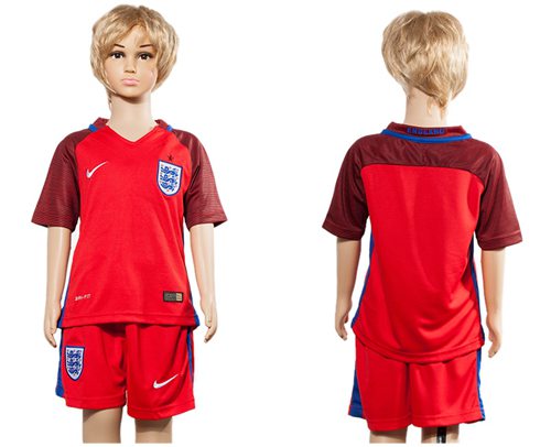 England Blank Away Kid Soccer Country Jersey