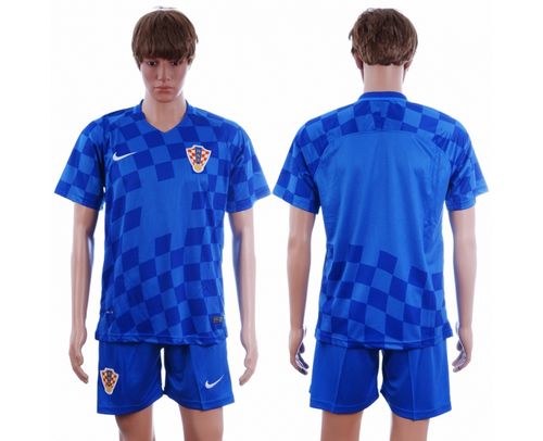 Croatia Blank Away Soccer Country Jersey