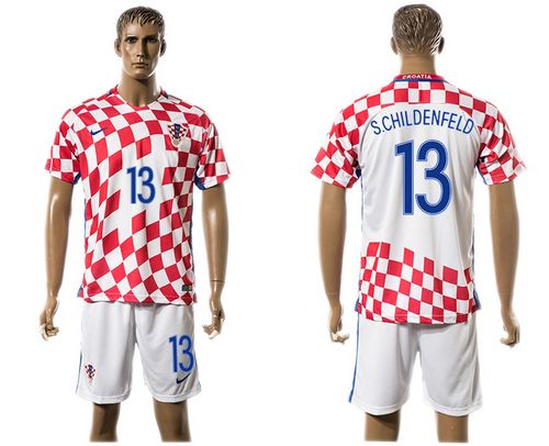 Croatia #13 S.Childenfeld Home Soccer Country Jersey