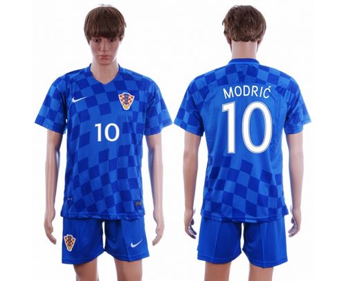 Croatia #10 Modric Away Soccer Country Jersey