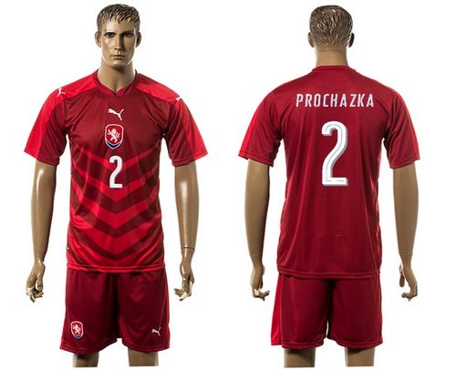 Czech #2 Prochazka Red Home Soccer Country Jersey