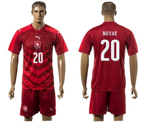 Czech #20 Novak Red Home Soccer Country Jersey