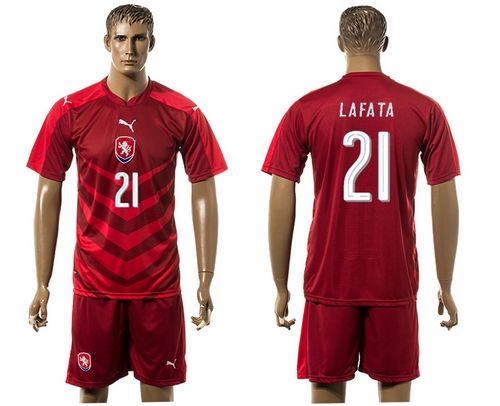 Czech #21 Lafata Red Home Soccer Country Jersey