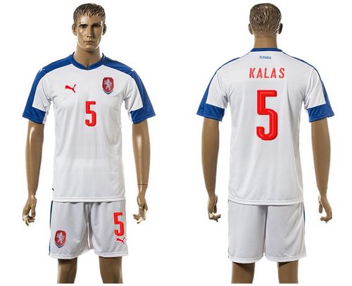 Czech #5 Kalas Away Soccer Country Jersey