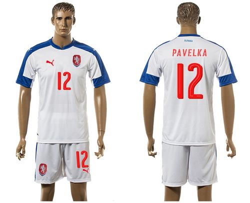 Czech #12 Pavelka Away Soccer Country Jersey
