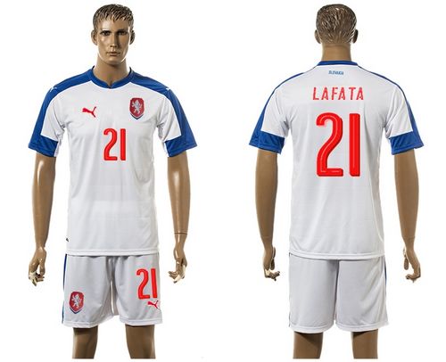 Czech #21 Lafata Away Soccer Country Jersey