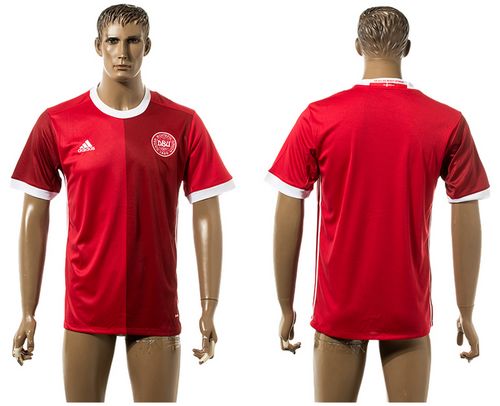 Danmark Blank Red Home Soccer Country Jersey