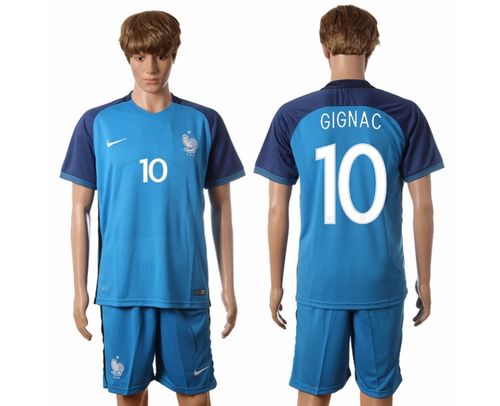 France #10 Gignac Home Soccer Country Jersey