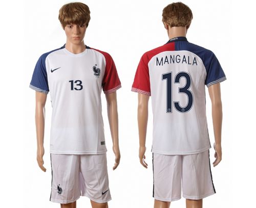 France #13 Mangala Away Soccer Country Jersey