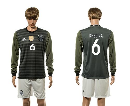 Germany #6 Khedira Away Long Sleeve Soccer Country Jersey