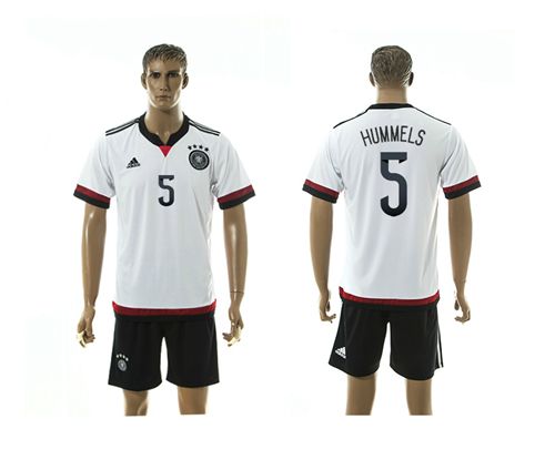 Germany #5 Hummels White Home Soccer Country Jersey