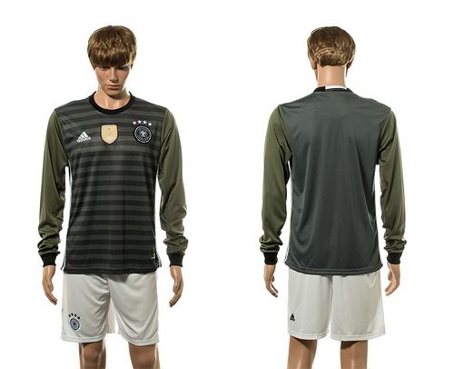 Germany Blank Away Long Sleeves Soccer Country Jersey