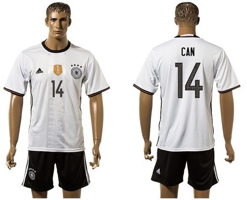 Germany #14 Can White Home Soccer Country Jersey