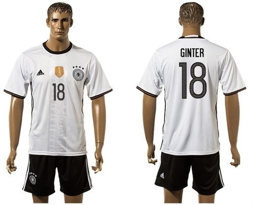 Germany #18 Ginter White Home Soccer Country Jersey