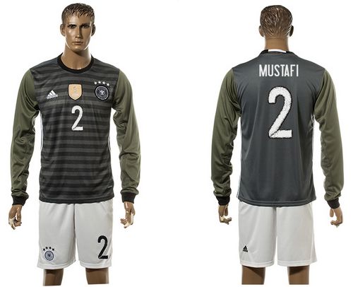 Germany #2 Mustafi Away Long Sleeves Soccer Country Jersey