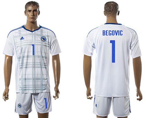 Bosnia Herzegovina #1 Begovic Away Soccer Country Jersey