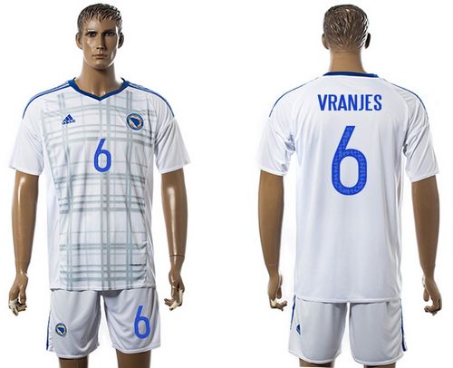 Bosnia Herzegovina #6 Vranjes Away Soccer Country Jersey