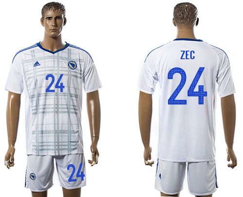 Bosnia Herzegovina #24 Zec Away Soccer Country Jersey