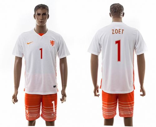 Holland #1 Zoet Away Soccer Country Jersey