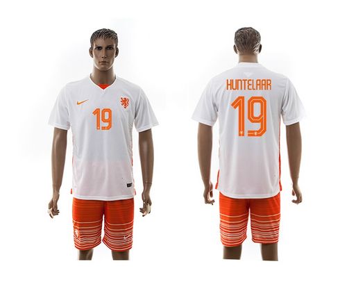 Holland #19 Huntelaar Away Soccer Country Jersey